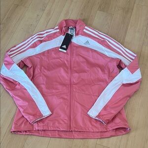 Adidas Pink Puffer with Reflective Marathon Jacket size M